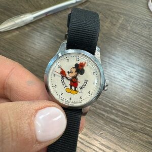 BRADLEY authentic wristwatch Mickey Mouse mechanical manual winding case 33mm